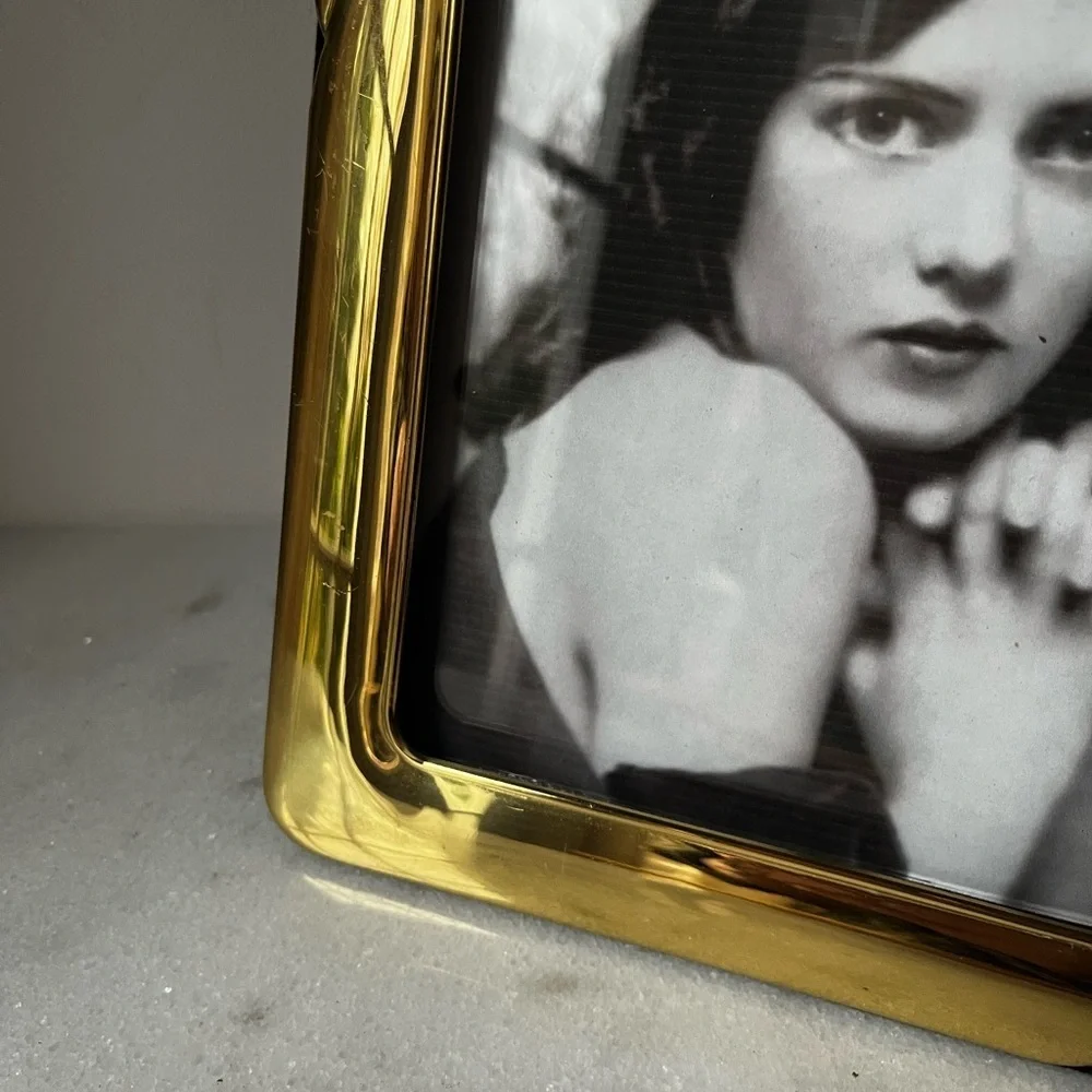 Solid Brass Photo Frame 6.5”x8.5” Vintage for 5”x7” photo..